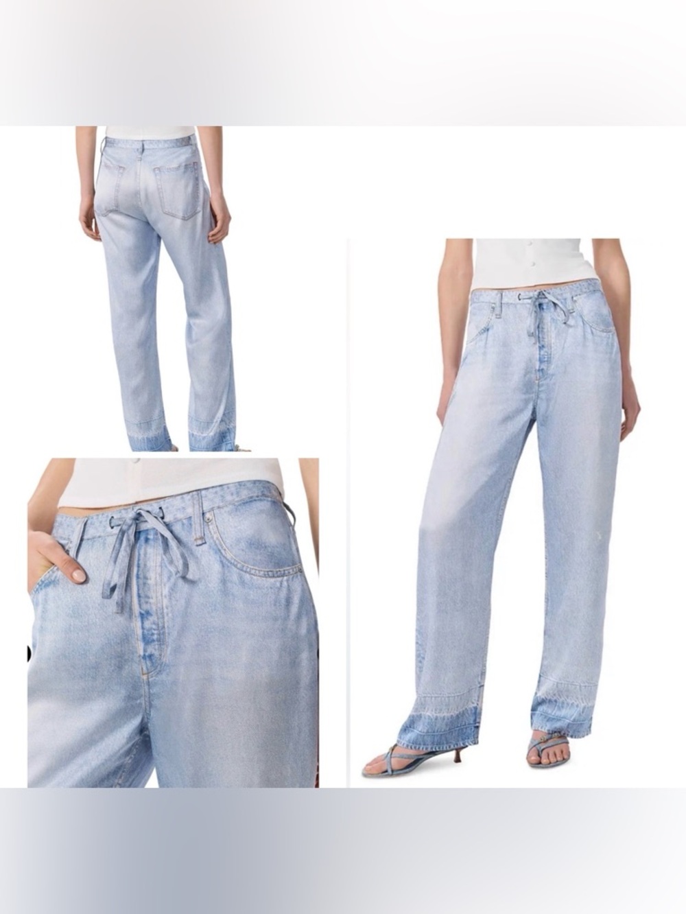 NWT rag & bone Miramar Satin Phoebe Pant in Mica Size Medium